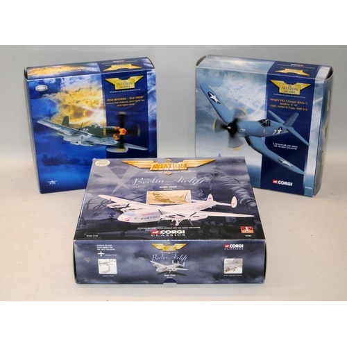 118 - Aviation Archive Die-Cast Model Aircraft: 1:144 Avro York ref:47201, 1:72 P51D Mustang ref:AA32201 a... 