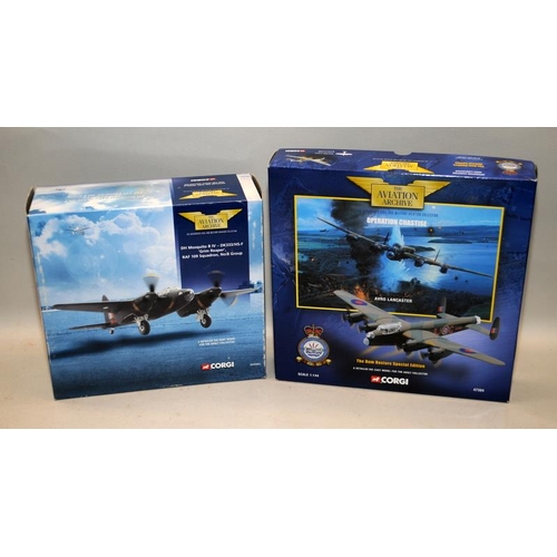 120 - Aviation Archive Die-Cast Model Aircraft: 1:72 scale DH Mosquito B IV :144 scaleAvro Lancaster Dambu... 