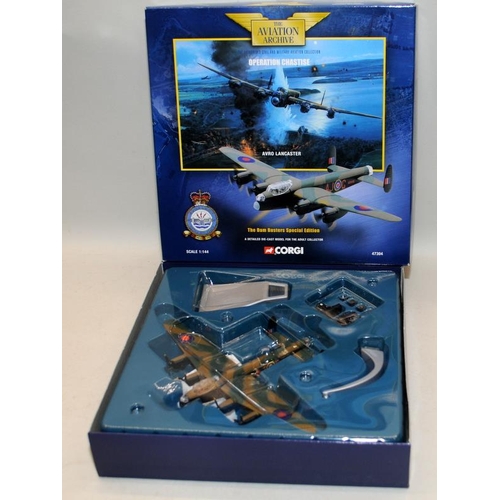 120 - Aviation Archive Die-Cast Model Aircraft: 1:72 scale DH Mosquito B IV :144 scaleAvro Lancaster Dambu... 