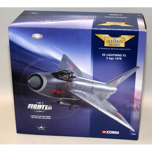 123 - Aviation Archive Limited Edition 1:72 scale Die-Cast Model Aircraft: EE Lightning F3 5 Sqn 1978 ref:... 