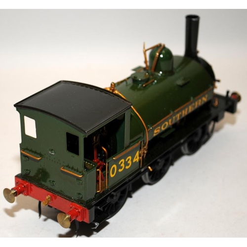 38 - Vintage Eric Underhill O Gauge Built Kit 0-6-0 Tank Engine Southern Railways Green Livery No.0334. W... 