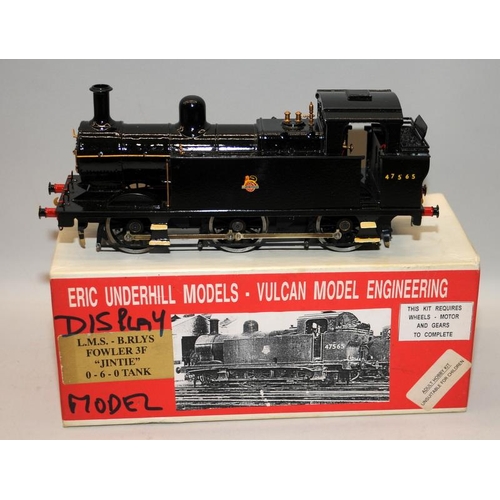 39 - Vintage Eric Underhill O gauge Built Kit 0-6-0 Tank Engine, BR Black 47565, with motor. In original ... 