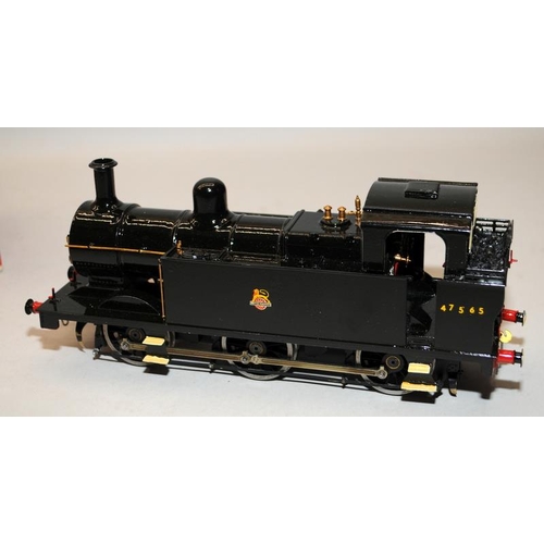 39 - Vintage Eric Underhill O gauge Built Kit 0-6-0 Tank Engine, BR Black 47565, with motor. In original ... 