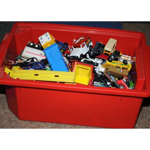 201 - Large tub of loose playworn die-cast model vehicles