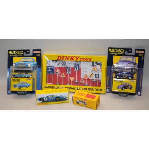 219 - Small collection of reproduction Dinky and Matchbox die-cast models. All Boxed