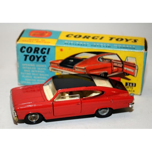 222 - Vintage Corgi Marlin by Rambler Sports Fastback die-cast model car No.263 in v. good box