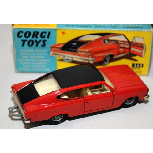 222 - Vintage Corgi Marlin by Rambler Sports Fastback die-cast model car No.263 in v. good box