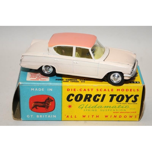 225 - Corgi Toys Ford Consul Classic die-cast model car No.234 in v. good box