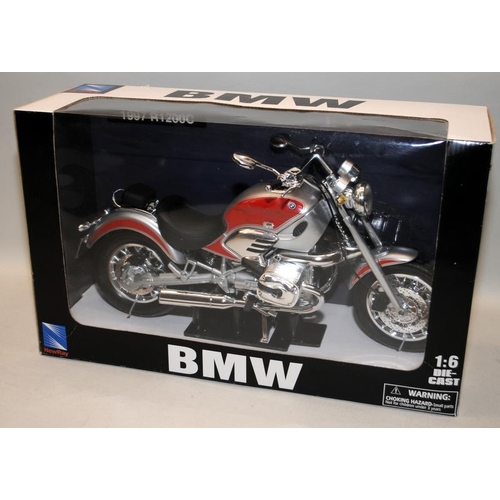 229 - New Ray 1:6 scale die-cast 1997 BMW R1200C Motorcycle. Boxed