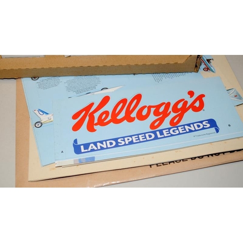 242 - Lledo Kelloggs Land Speed Legends model car set c/w wall charts, press out card displays etc togethe... 