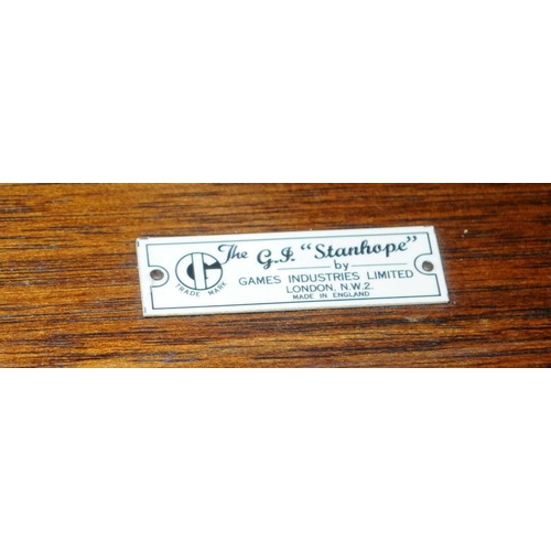 126 - Vintage G I Stanhope Table Skittles bar top pub game. Good complete condition