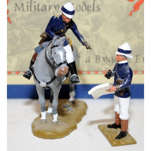 130 - Little Legion Military Models:- Mounted Naval Brigade Officer Sudan c/w Standing Figure With Map. Bo... 