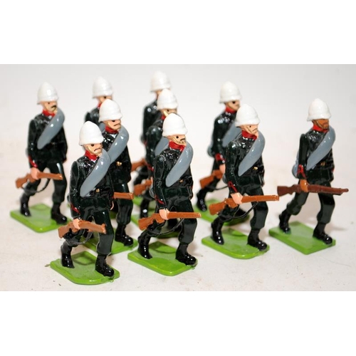 131 - Good Soldiers Figures:- Post Office Rifle's Circa 1890's. 10 figures in lot, unboxed