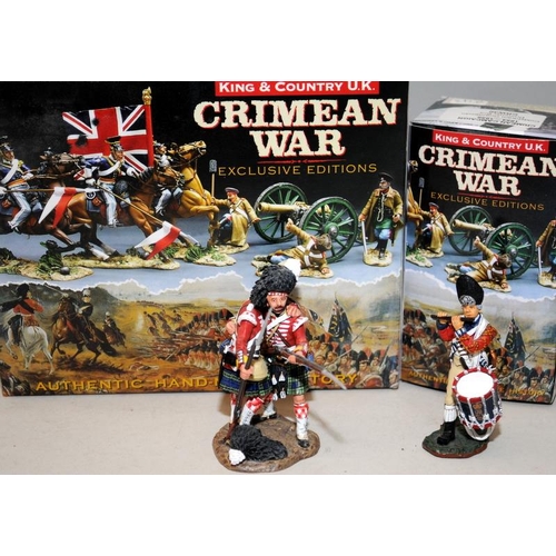 143 - King and Country die-cast figures: Crimean Campaign 1854-1858, Helping a Friend ref:CRW21 and Drumme... 