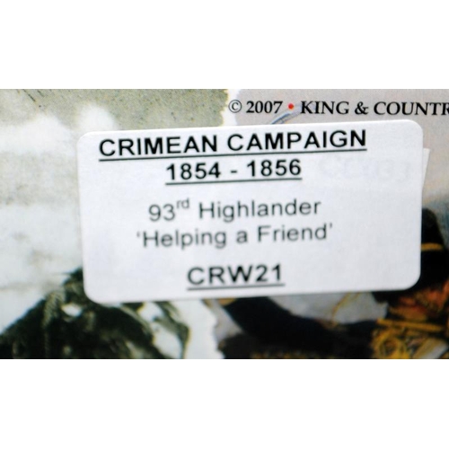 143 - King and Country die-cast figures: Crimean Campaign 1854-1858, Helping a Friend ref:CRW21 and Drumme... 