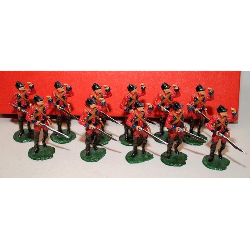 146 - Good Soldiers die-cast figures:British Light Infantry French Canadian Wars 1756-1763. 11 figures