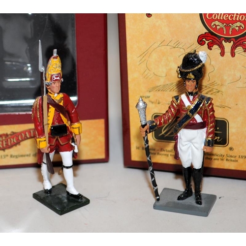 154 - Britain's Redcoats: British Grenadier Officer 1754-1763 ref:47011 c/w Drum Major 2nd Coldstream 1815... 