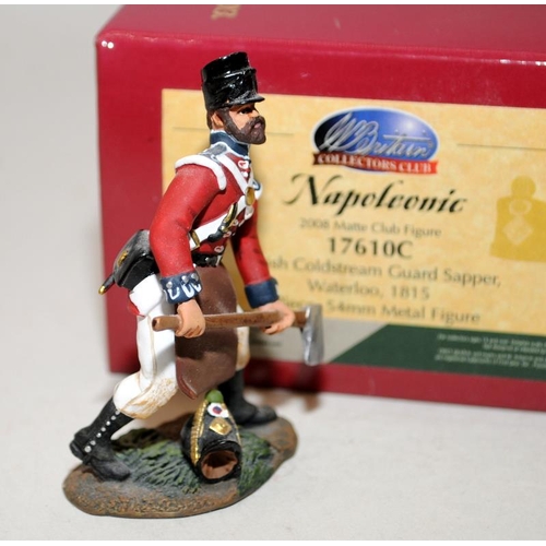 163 - Britain's Napoleonic Wars club exclusive figures: 3 x 17910C French Flank Company Sapper, Waterloo 1... 