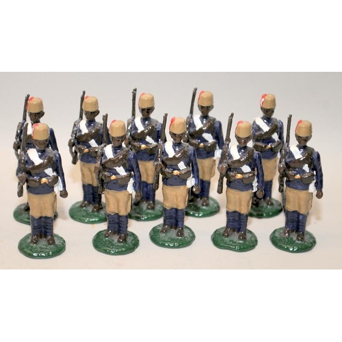 172 - Good Soldiers die-cast figures: 1890's Sudan 10 x British Sudanese Infantry c/w 10 x Good Soldiers E... 