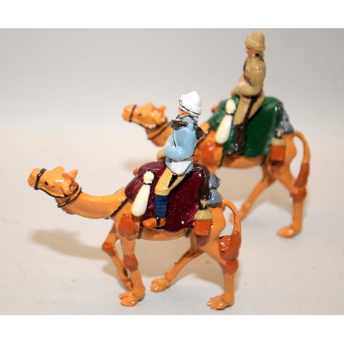 174 - Good Soldiers die-cast figures:British Camel Corps 1880's Sudan. Dioctor on Camel, Medic on Camel, 2... 