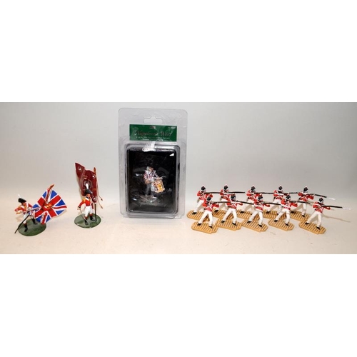 169 - Good Soldiers die-cast figures: Napoleonic era British Marines x 10. Maker unknown British officers ... 