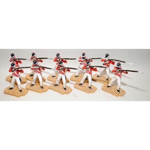 169 - Good Soldiers die-cast figures: Napoleonic era British Marines x 10. Maker unknown British officers ... 