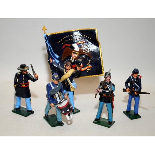 182 - Good Soldiers die-cast figures: American Civil War Black Infantry Soldiers x 10 c/w Tradition set 90... 