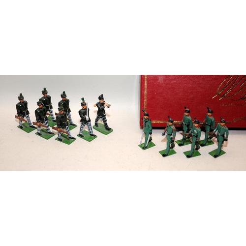 184 - RP Models figures:- Scottish Regiment Cameronian Rifles Wearing Trews. 5 Riflemen, Bugler and Office... 