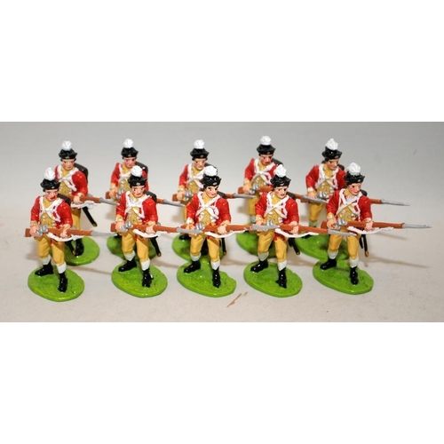 185 - Del Prado die-cast figures: Privates, British Marines circa 1795 x 5 c/w Good Soldiers figures:Ameri... 