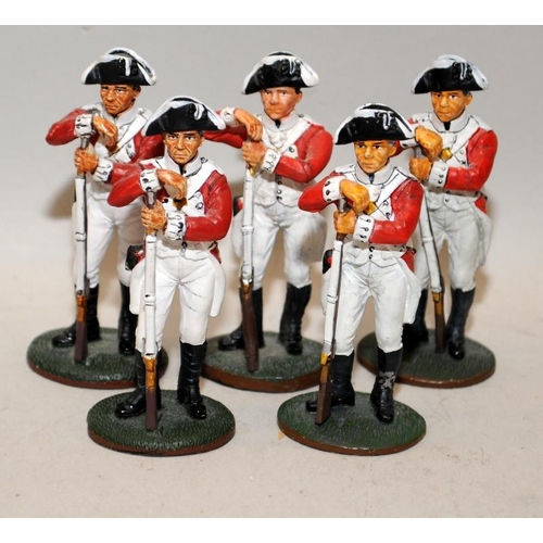 185 - Del Prado die-cast figures: Privates, British Marines circa 1795 x 5 c/w Good Soldiers figures:Ameri... 