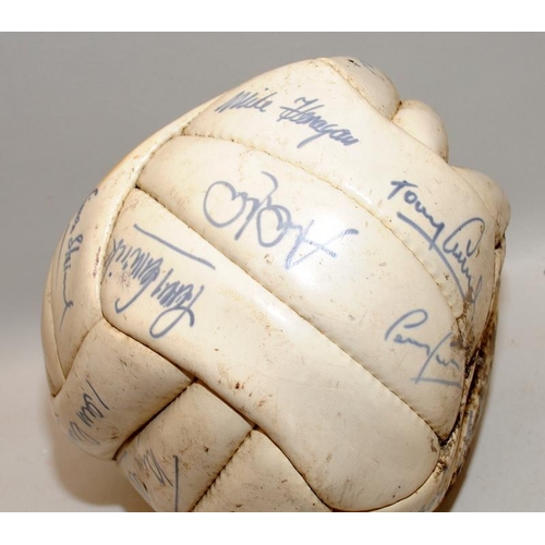 262 - Early 1980's Queens Park rangers signed football. Approx 18 signatures including Glenn Roeder, Terry... 