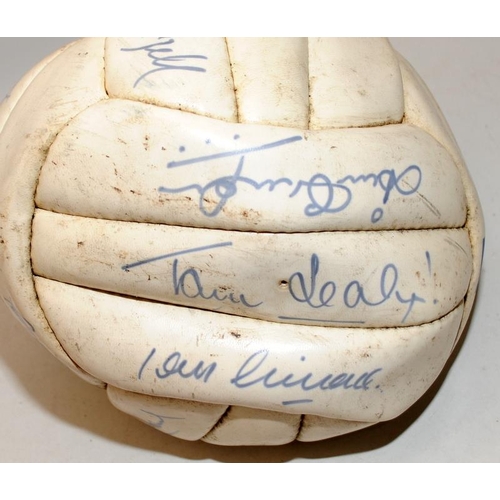 262 - Early 1980's Queens Park rangers signed football. Approx 18 signatures including Glenn Roeder, Terry... 