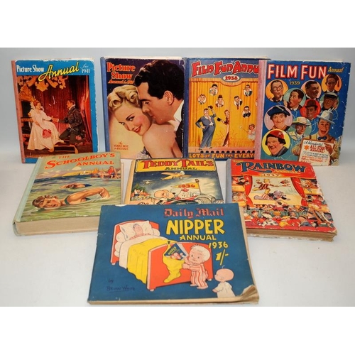 264 - A collection of vintage childrens novels and annuals to include 1st edition examples