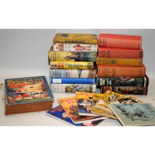 264 - A collection of vintage childrens novels and annuals to include 1st edition examples