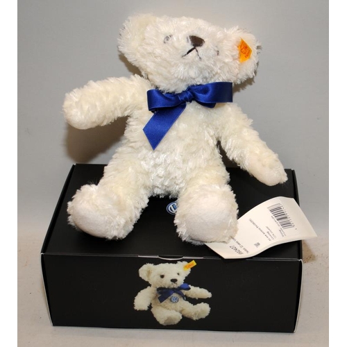 284A - Steiff Teddy Bear, 2009 promotional tie in with Volkswagen. As new and boxed. 22cms tall