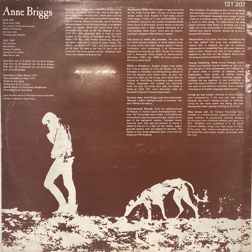 6 - ANNE BRIGGS SELF TITLED VINYL LP RECORD. This is found in Ex condition on the Topic Record label 12T... 