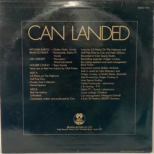 15 - CAN VINYL LP RECORD ‘LANDED’. Found here in Ex condition on Virgin Records V2041 released in 1975.