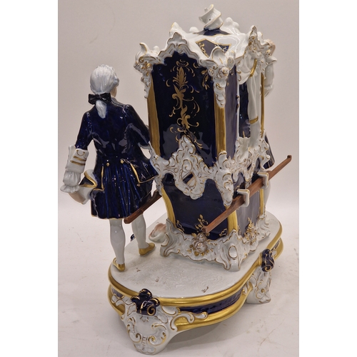 2 - Royal Dux Rococo porcelain figure group 