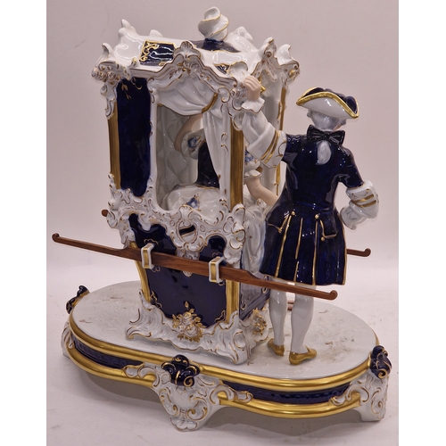 2 - Royal Dux Rococo porcelain figure group 