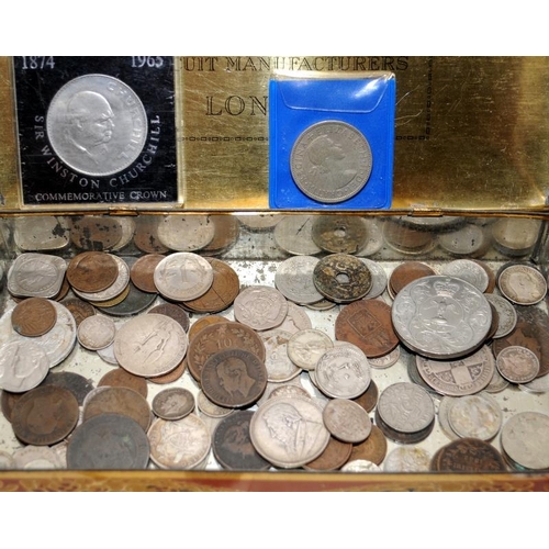 120 - A collection of coins and banknotes including silver coins, GB Ten Shillings notes x 3, a GB Ten Pou... 