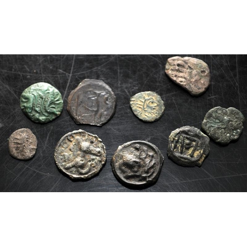 142 - A collection of Celtic Billon and Potin coins. 9 items in lot