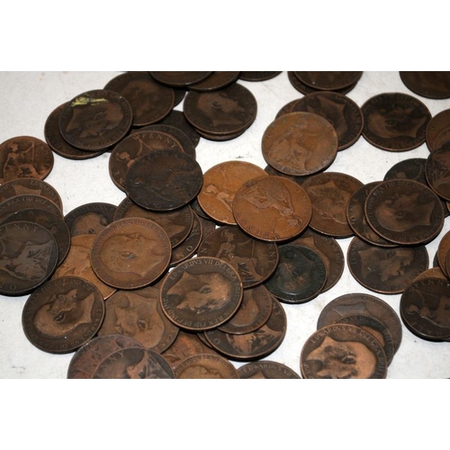 117 - A large collection of GB Edwardian 1d One Pennies. Approx 1kg in weight