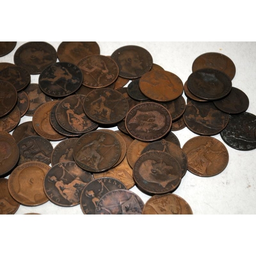 117 - A large collection of GB Edwardian 1d One Pennies. Approx 1kg in weight