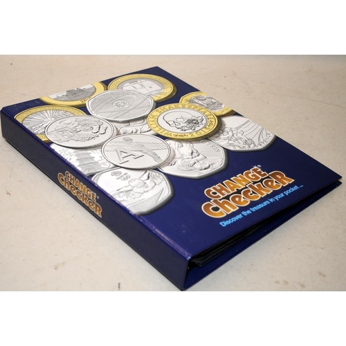 164 - Change Checker full set Royal Mint alphabet series of Ten Pence coins with completer medal. All indi... 