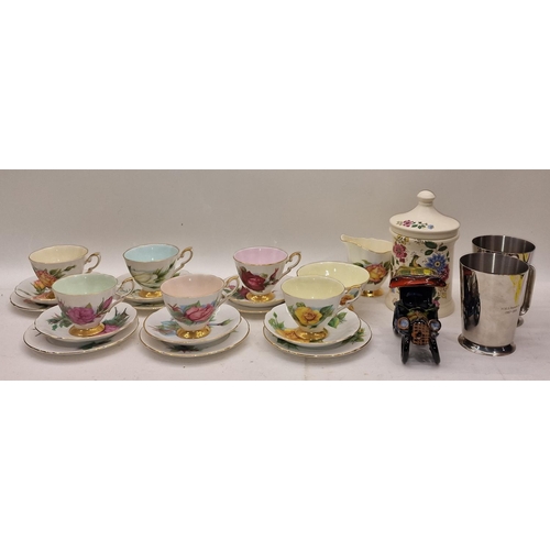 67 - Paragon china tea set for six place settings to include milk jug and sugar bowl together with a Purb... 