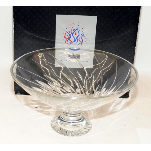 70 - Stuart Crystal Millennium table centre bowl boxed with certificate