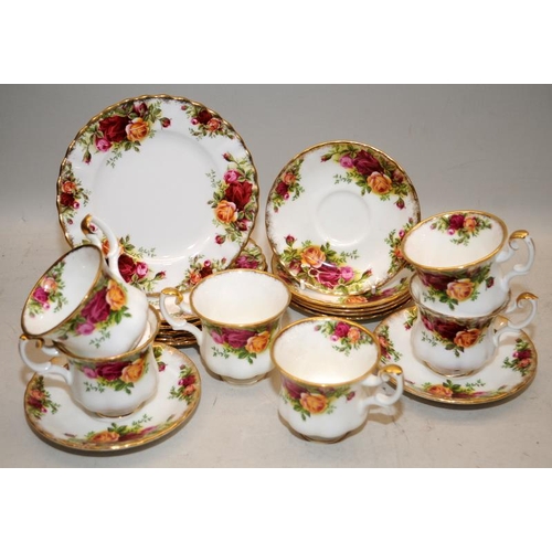 74 - Royal Albert Old Country Roses coffee set for 6, includes coffee pot, sandwich platter, sugar bowl a... 