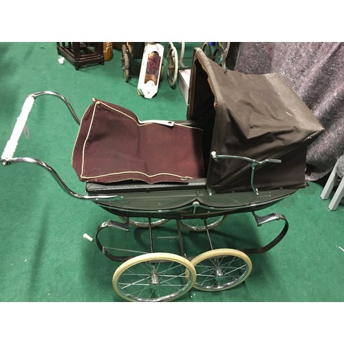 12 - Childs collectable Silver Cross dolls pram together with 5 bisque headed dolls to include a boxed Le... 