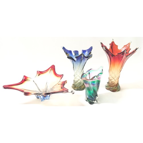 61 - 4 Murano Glass Vases.