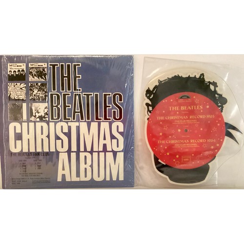 14 - THE BEATLES CHRISTMAS ALBUM AND SHAPED PICTURE DISC. First up we have The Beatles 